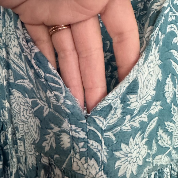 Daughters of India Kyra Mini Dress ~ Ocean Blue Size Large - Picture 5 of 7